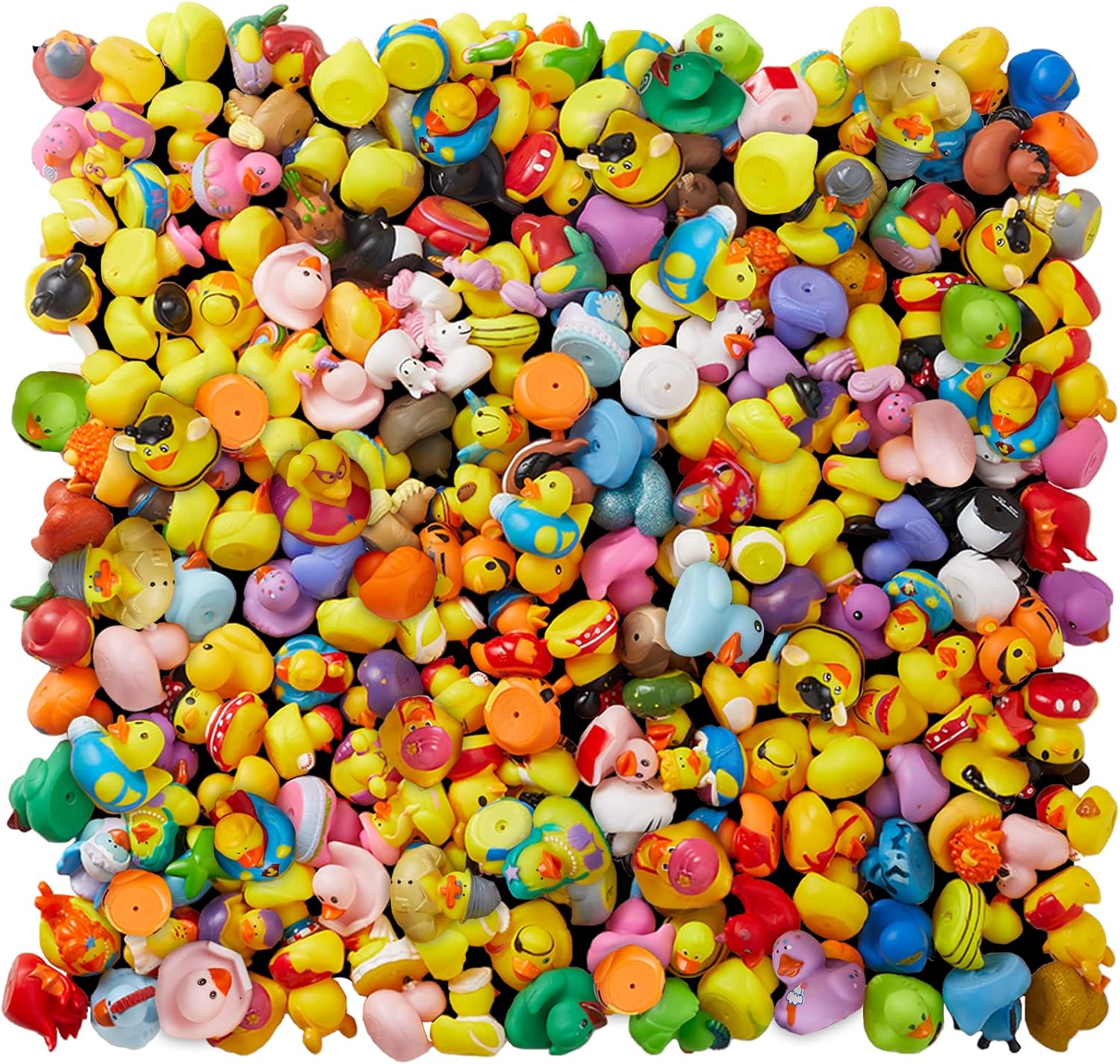 100 Pack Rubber Duck for Jeeps Ducking - 2 Bulk Floater Duck for Kids - Baby Bath Toy Assortment with Bag - Party Favors, Bath Time, Birthdays, and More (100 Varieties)